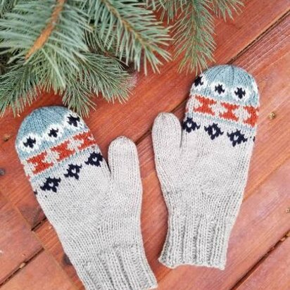 Nez Perce Forest Mittens - knitting pattern