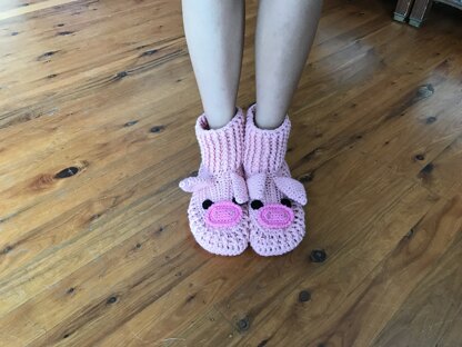 Rebecca’s Pig Slippers