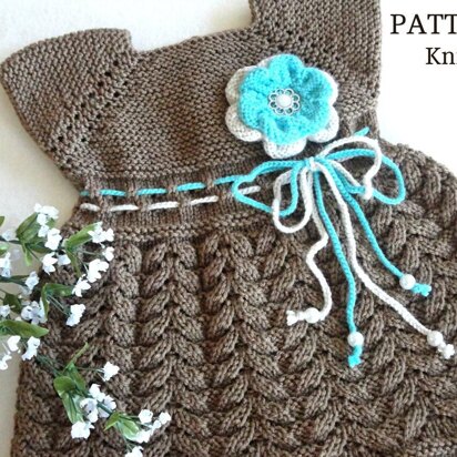 Knitting PATTERN Baby Girl Outfit Christening