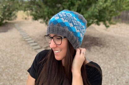 Knit Waves Of Plaid Beanie