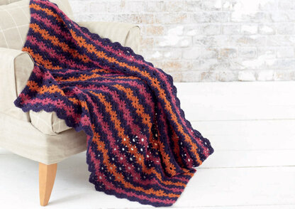 Crocheted Afghan Blankets in Hayfield DK with Wool - 7257 - Downloadable PDF