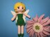 Green Fairy amigurumi doll