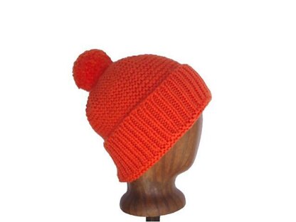 Pom Pom Hat with Brim