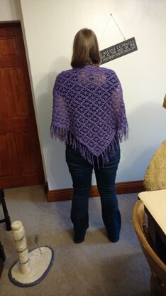 Shawl and wrist warmers