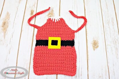 Wine Bottle Santa Apron