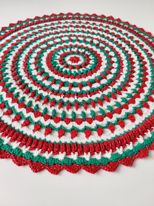 Holly Jolly Christmas Doily