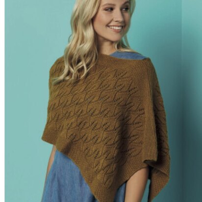 Golden Leaf Poncho - knitting pattern