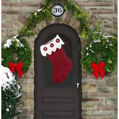 Front Door Stocking in Caron One Pound - Downloadable PDF