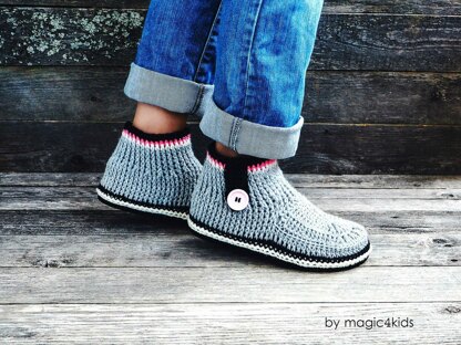 Flip-flop grey boots