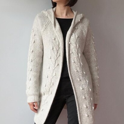 Amelie - floral cable cardigan