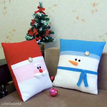 176 Santa and Snowman Pillow cases with pillows