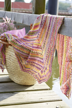 Triangular Shawl in Schachenmayr Bravo Color - Downloadable PDF