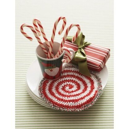 Candy Swirl Hotpad in Bernat Handicrafter Holidays - Downloadable PDF