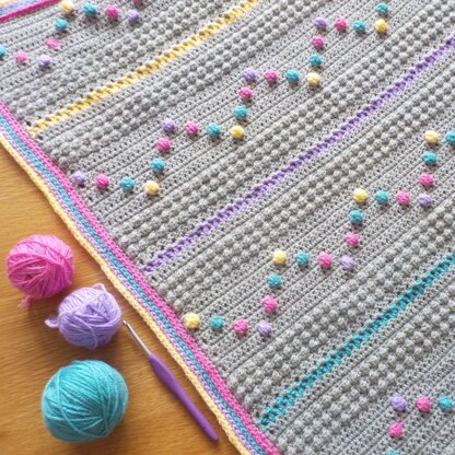 Ziggy Dot Blanket US crochet terms