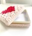 Granny square heart gift box cover