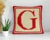 Bordered Cushion Initial Letter G Pillow Mini C2C Crochet Pattern ABC Name Bolster