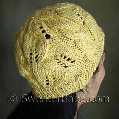 #114 Breezy Lace and Cable Hat