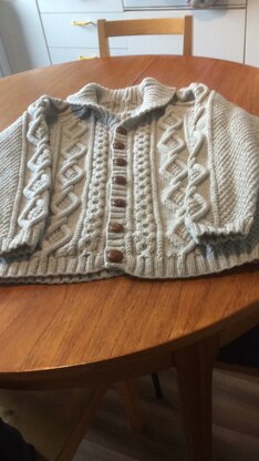 Men's Aran cardigan