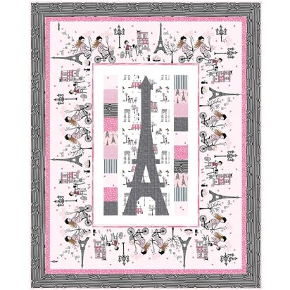 Michael Miller Fabrics Eiffel Tower Quilt - Downloadable PDF
