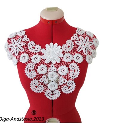 Crochet lace collar "Christmas".