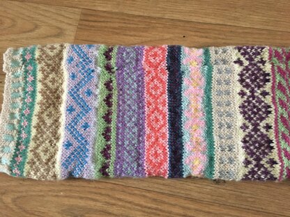 My colorful fair isle scarf