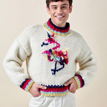 Made with Love - Tom Daley Flamingo's Favourite XS Knit Jumper Knitting Kit