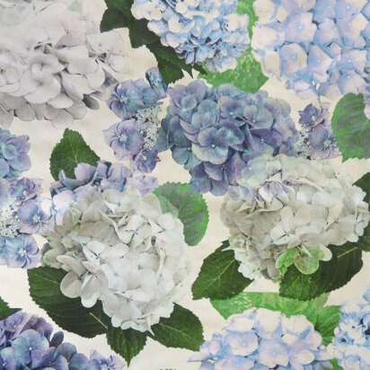 Lady McElroy Cotton Marlie-Care Lawn - Hydrangea Story - White
