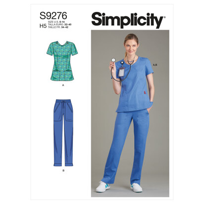 Simplicity Misses' Scrubs S9276 - Sewing Pattern