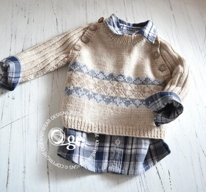 Trendy little man's sweater P091