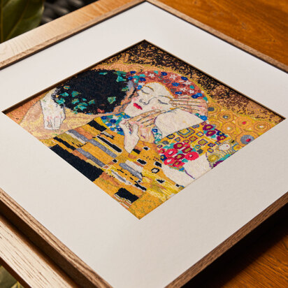 DMC Gustav Klimt - The Kiss (includes Étoile) Cross Stitch Kit - 30cm x 20cm