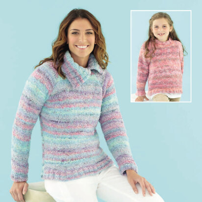 Cowl Neck and Round Neck Sweaters in Sirdar Flurry - 7958 - Downloadable PDF