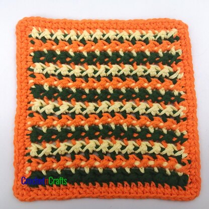 Lacy Textures Crochet Dishcloth