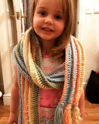 The Essential Crocheted Scarf in Paintbox Yarns Chunky Pots