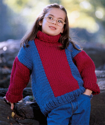 Child's Sweater in Lion Brand Wool-Ease Thick & Quick - 1306AD