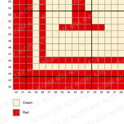 Bordered Cushion M Initial Letter Pillow Mini C2C Crochet Pattern ABC Name Bolster