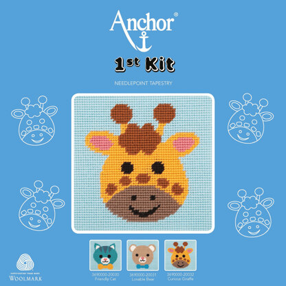 Anchor 1st Kit - Curious Giraffe Tapestry Kit - 15cm x 15cm