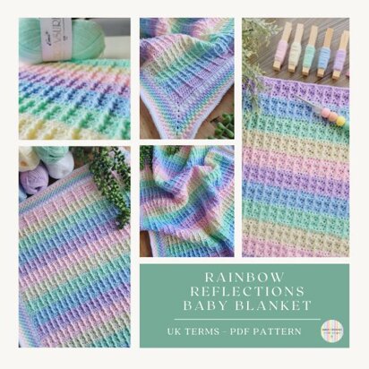 Rainbow Reflections Baby Blanket - UK Terms