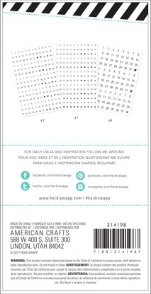 American Crafts Heidi Swapp Planner Stickers 45/Pkg - Numbers