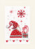 Vervaco Christmas Gnomes Cards Set (3pcs) Cross Stitch Kit - 10.5cm x 15cm