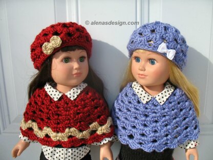 Doll Lace Hat and Poncho