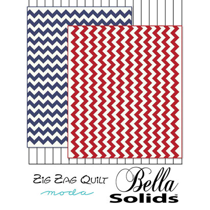 Moda Fabrics Bella Solids Zig Zag Quilt - Downloadable PDF