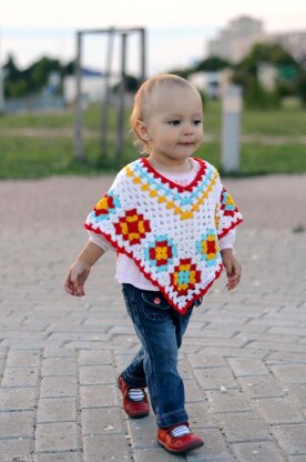 Tiny Dancer baby girl crochet poncho wrap