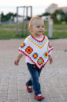 Crochet poncho for online baby girl