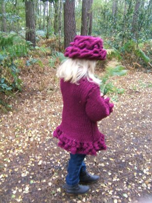 "Woodland Berry" Child's Sweater & Brimmed hat