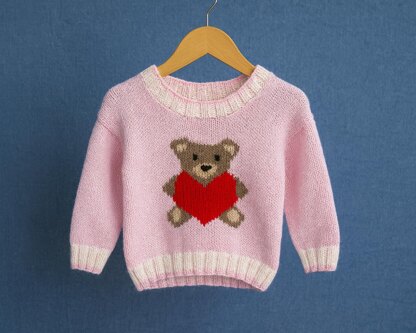 P172 Love Heart Bear Jumper
