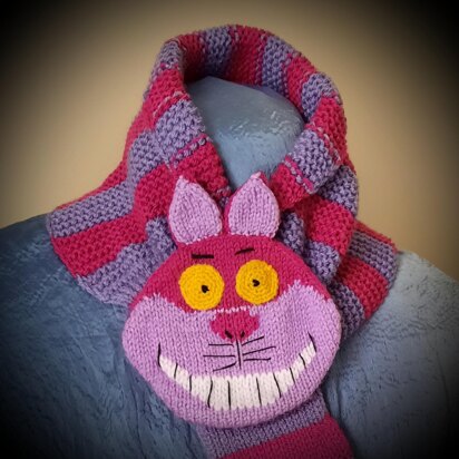 Grinning Cheshire Cat scarf