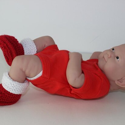 Preemie Baby Simple Christmas Booties