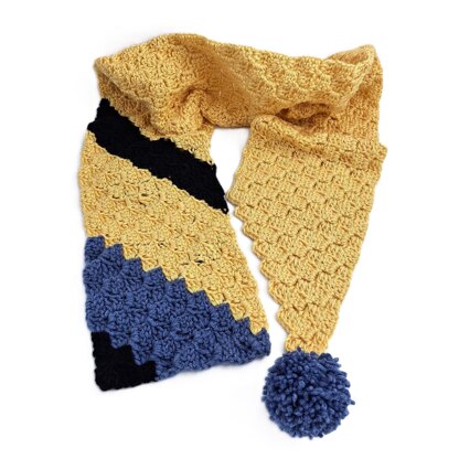 Yellow Blue Cartoon Scarf C2C