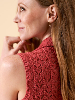Daisy Fishtail Lace Polo Top in West Yorkshire Spinners Exquisite 4ply - DBP0274 - Downloadable PDF