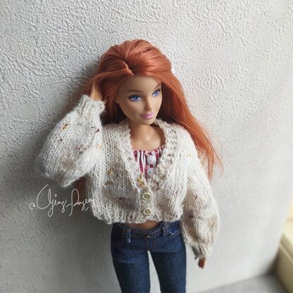 Balloon Cardigan for Barbie doll